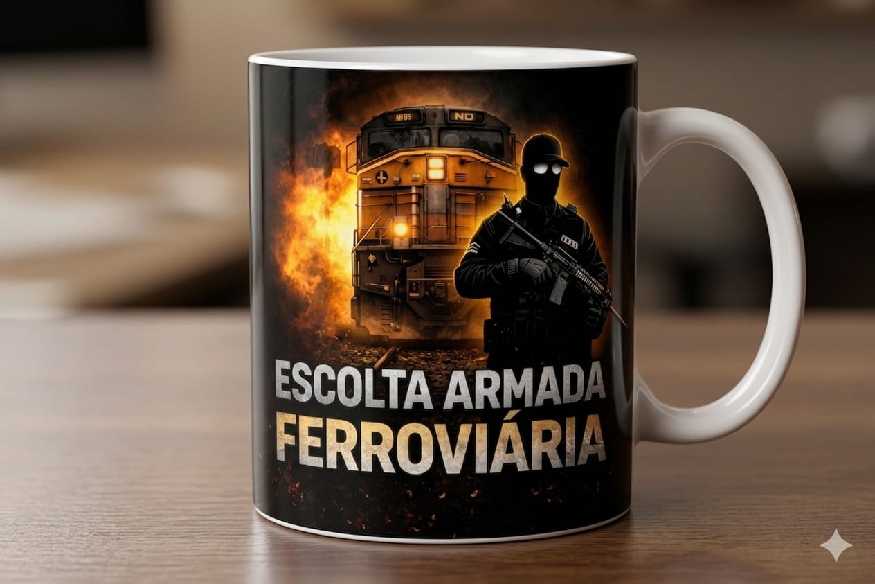 Caneca Escolta Armada Ferroviária